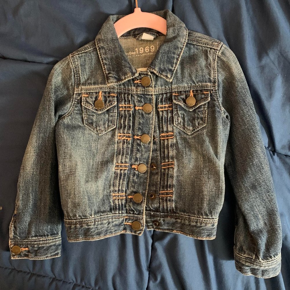 Baby Jean Jacket, Toddler Jean Jacket, Brand Baby Cap, Color Blue,